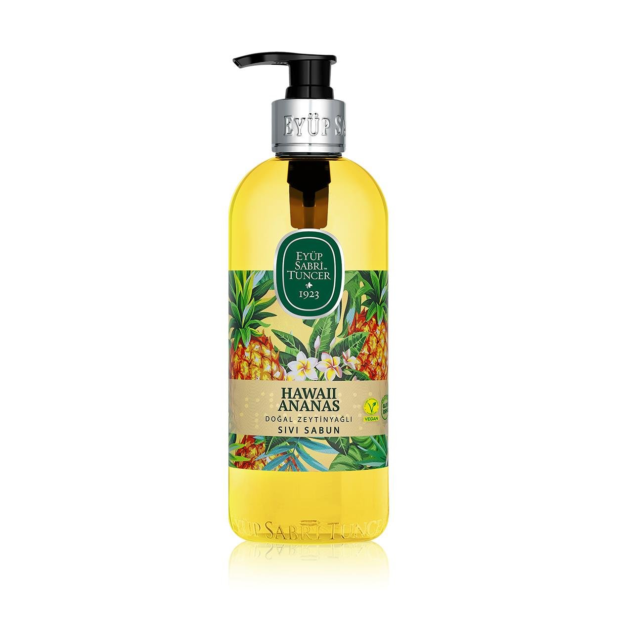 Eyup Sabri Tuncer Dabīgās olīveļļas šķidrās roku ziepes Havajas ananāss 500 ml